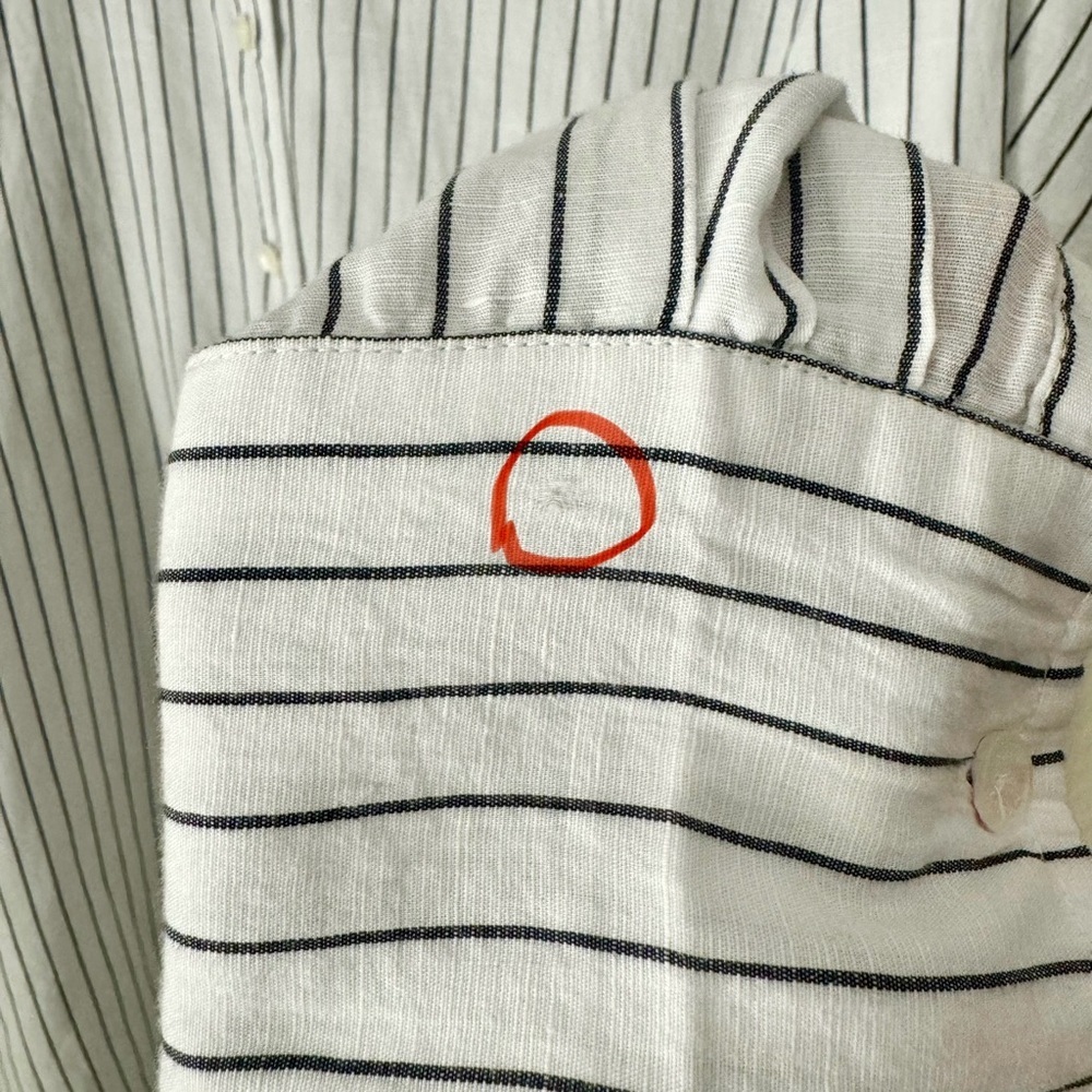 NILI LOTAN Loria Tunic Shirt Dress WITH ORIGINAL TAG Linen Cotton Stripe Size M - Picture 16 of 16